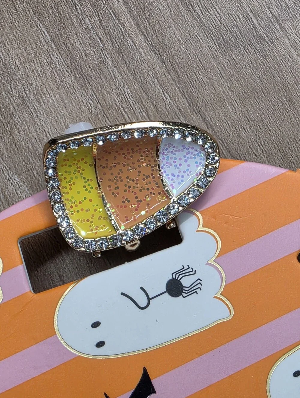 🔹️NWT Halloween Rhinestone Miniature Metal Claw Hair Clips Set of 6